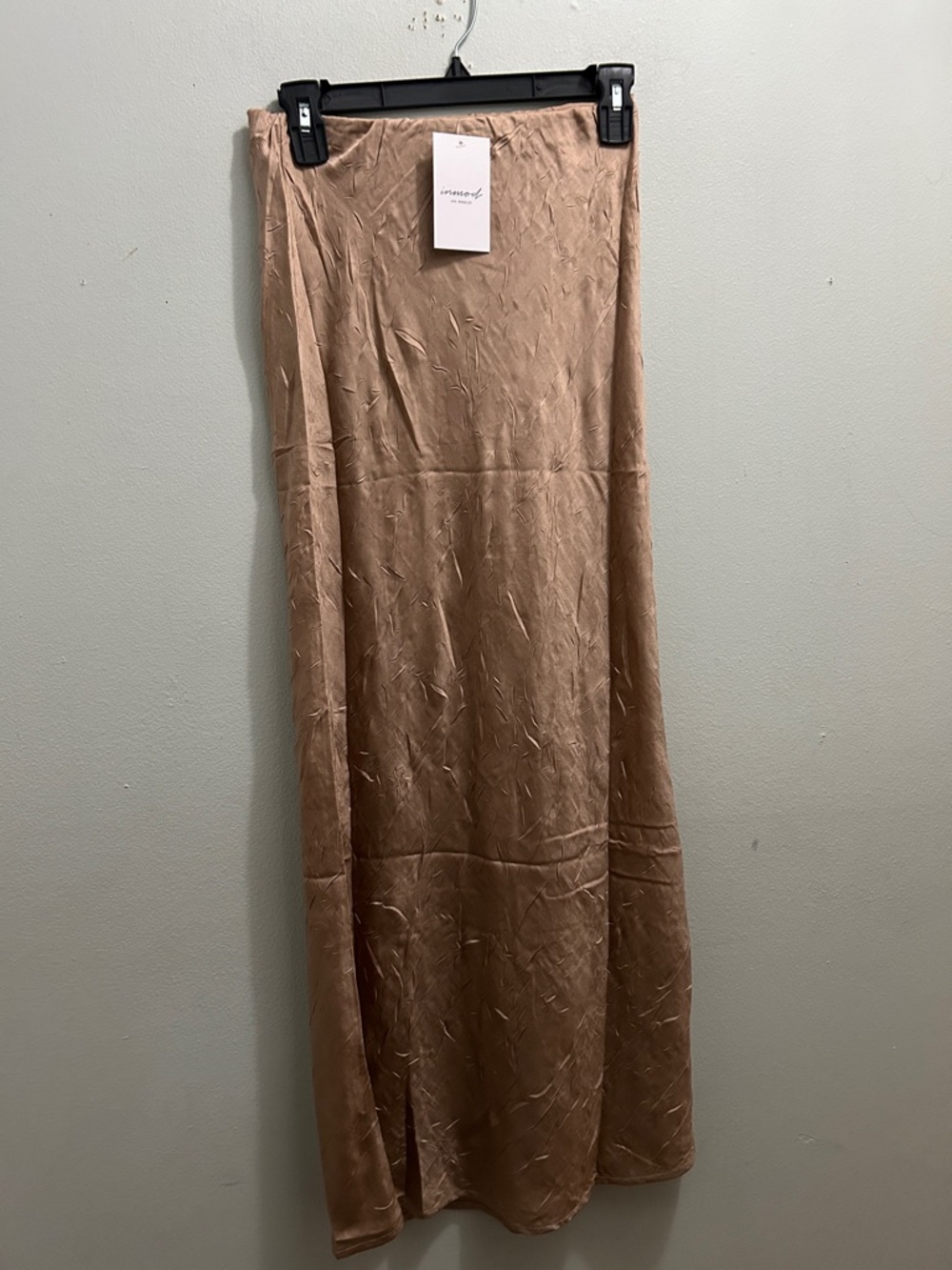 Neutral Satin Maxi Skirt - Unbranded Tag